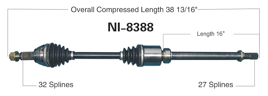 Amazon.com: TrakMotive NI-8388 CV Axle : Automotive
